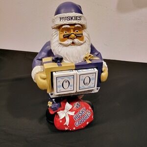 Husky Santa Countdown Christmas Decor Figurine "Days Till Christmas"